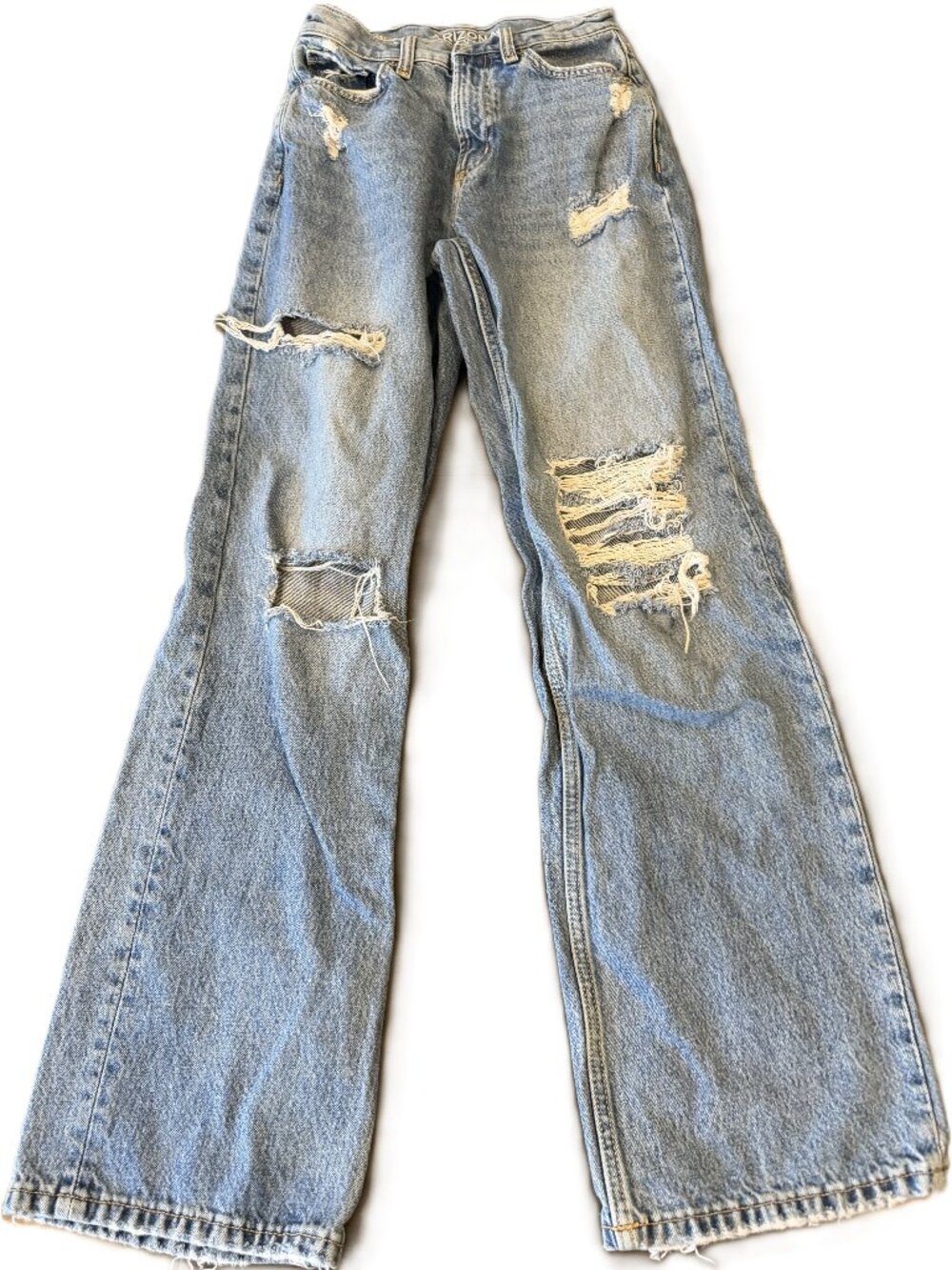 Arizona Jean Co Women’s Highest Rise Curvy Skater Jeans Size 0 Distressed